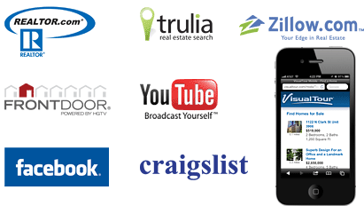 Realtor.com, YouTube, Zillow, FrontDoor, Facebook, Craigslist, Smartphones